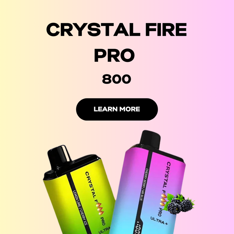 Crystal Fire Pro Ultra 18k Puffs 2 in 1 Disposable Vape Device