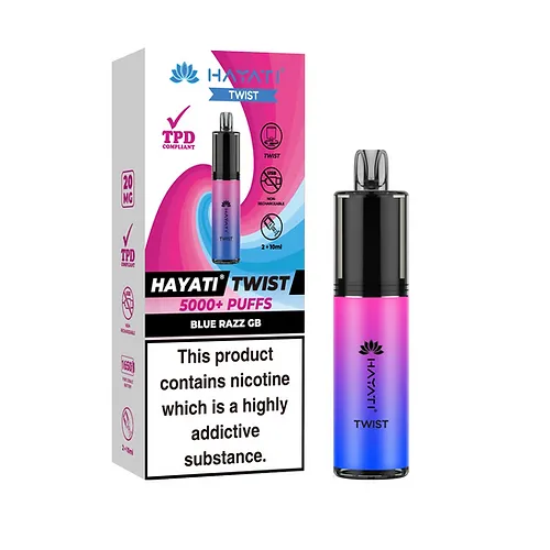HAYATI Twist 5000 Puff Disposable Vape Kit | Offer 4.99 Shop Disposables HAYATI Twist 5000 Puff Disposable Vape Kit | Offer 4.99 Shop Disposables