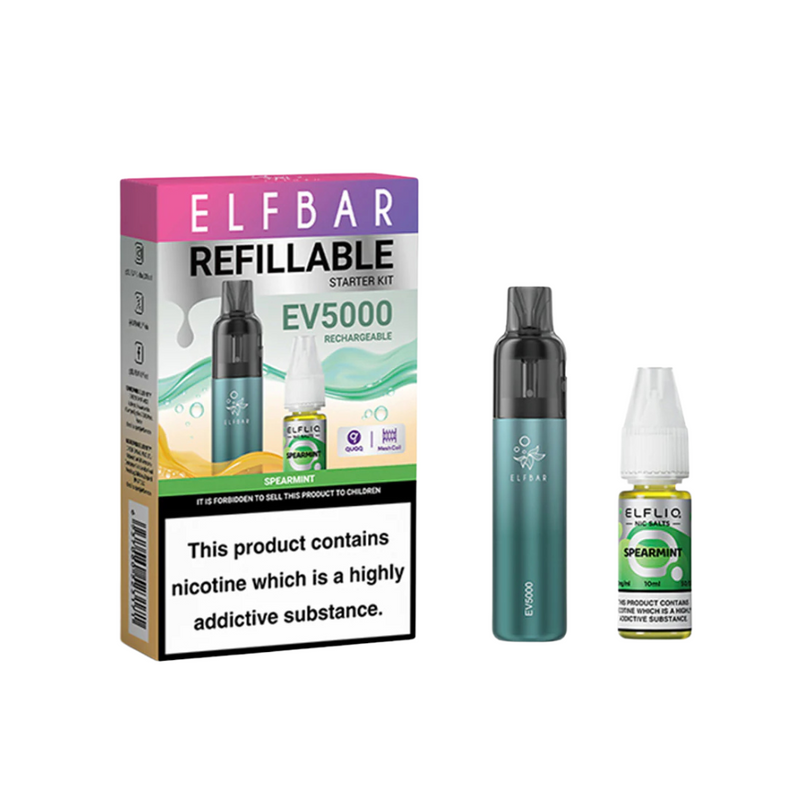 Load image into Gallery viewer, Elf Bar EV5000 Refillable Rechargeable Disposable Vape Kit