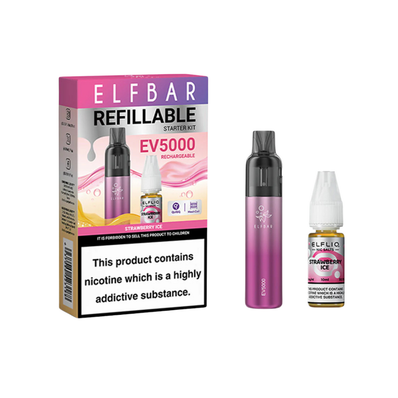 Load image into Gallery viewer, Elf Bar EV5000 Refillable Rechargeable Disposable Vape Kit
