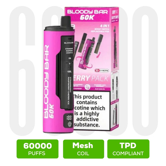 Bloody Bar 60K Prefilled Vape Pod Kit