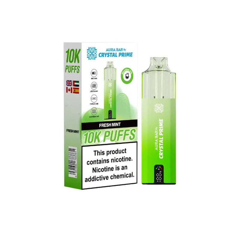 Load image into Gallery viewer, Crystal Prime Aura Bar 10k Prefilled Pod Kit
