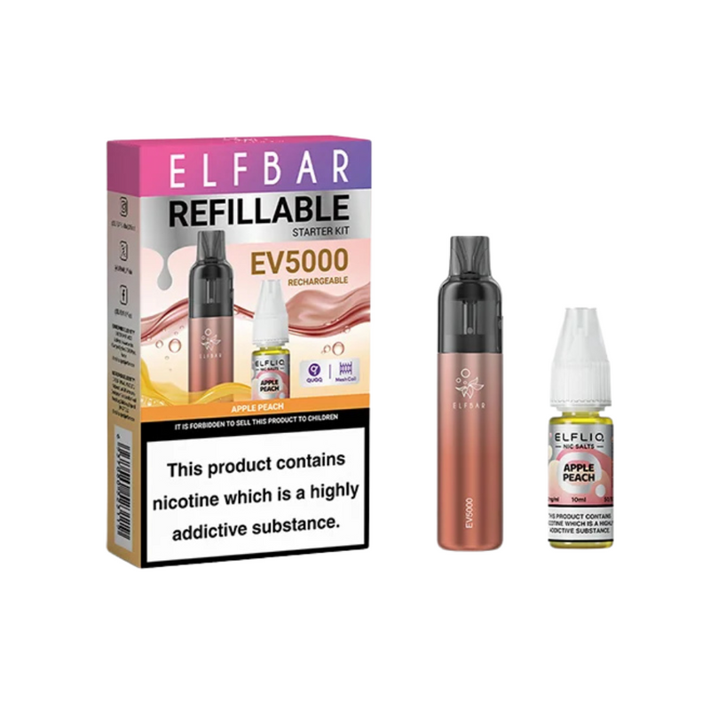 Load image into Gallery viewer, Elf Bar EV5000 Refillable Rechargeable Disposable Vape Kit
