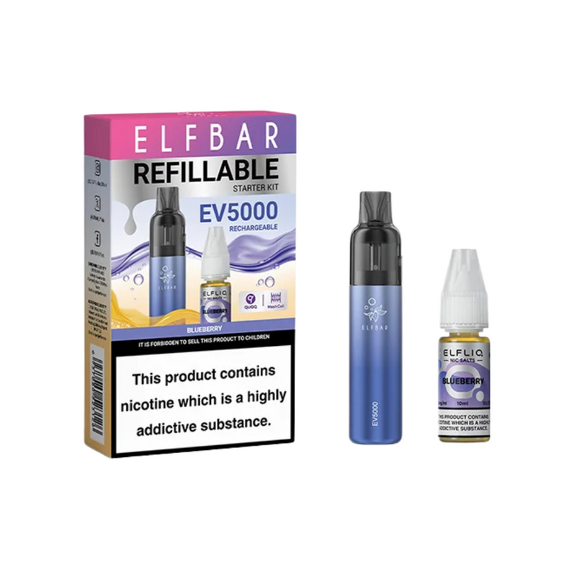 Load image into Gallery viewer, Elf Bar EV5000 Refillable Rechargeable Disposable Vape Kit

