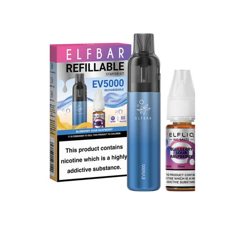 Load image into Gallery viewer, Elf Bar EV5000 Refillable Rechargeable Disposable Vape Kit

