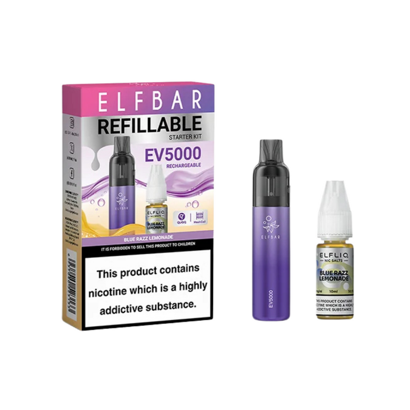 Load image into Gallery viewer, Elf Bar EV5000 Refillable Rechargeable Disposable Vape Kit
