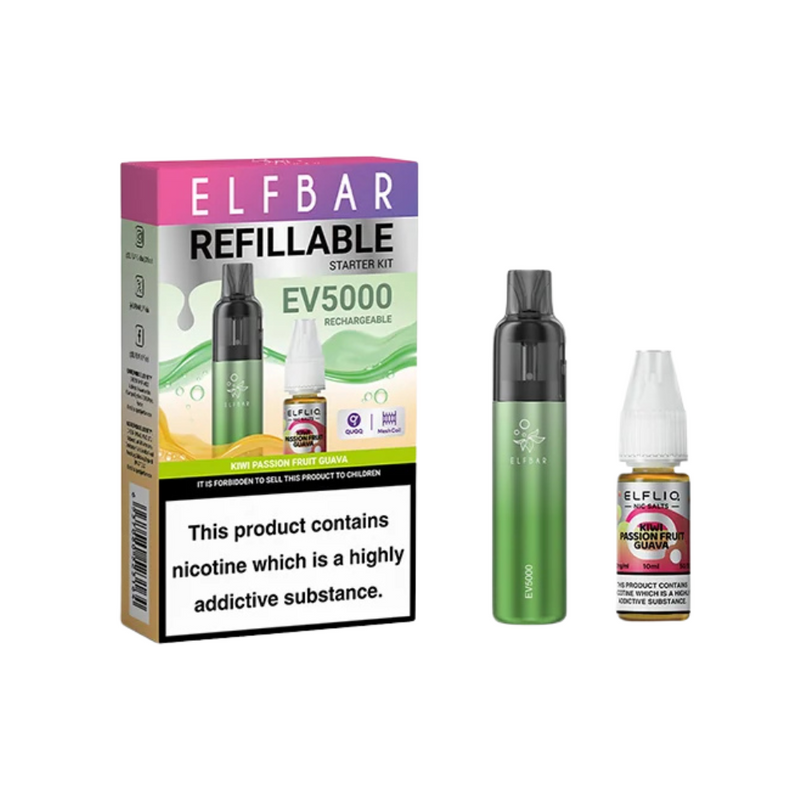 Load image into Gallery viewer, Elf Bar EV5000 Refillable Rechargeable Disposable Vape Kit
