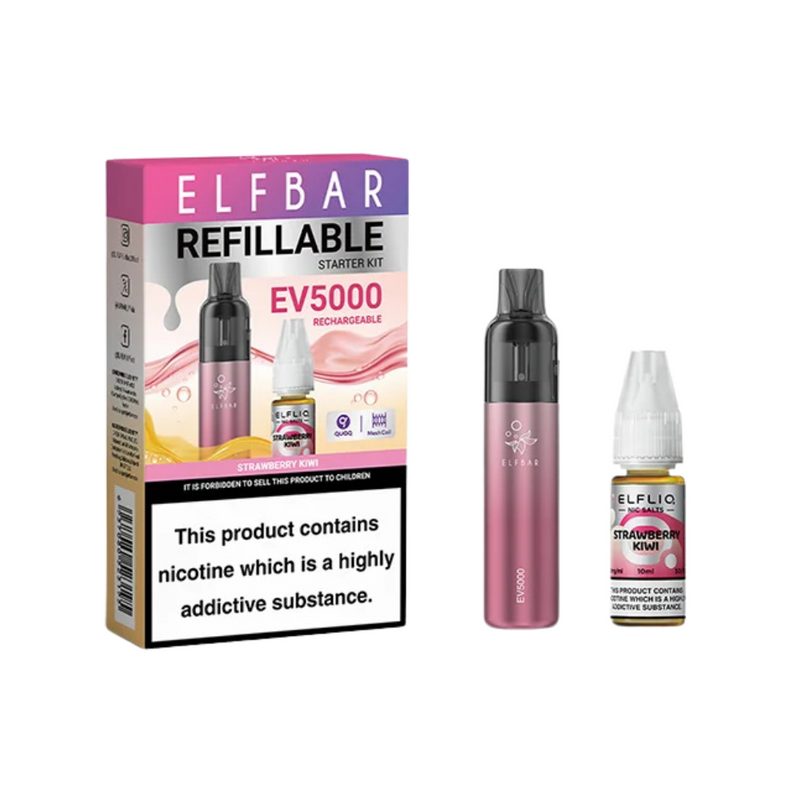 Load image into Gallery viewer, Elf Bar EV5000 Refillable Rechargeable Disposable Vape Kit
