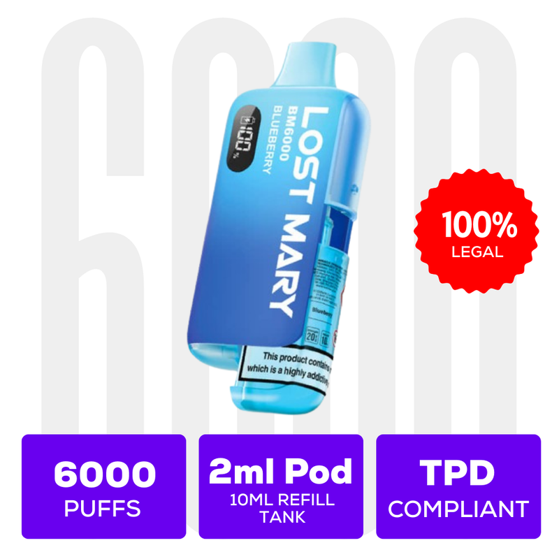 Load image into Gallery viewer, Lost Mary BM6000 Prefilled Vape Pod Kit

