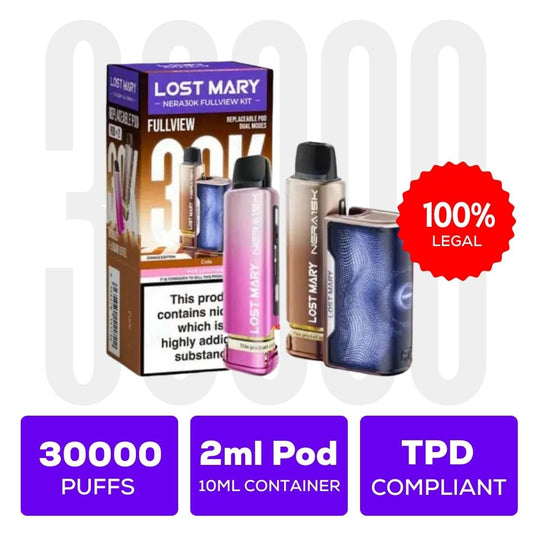 Lost Mary Nera 30K Fullview Prefilled Vape Pod Kit