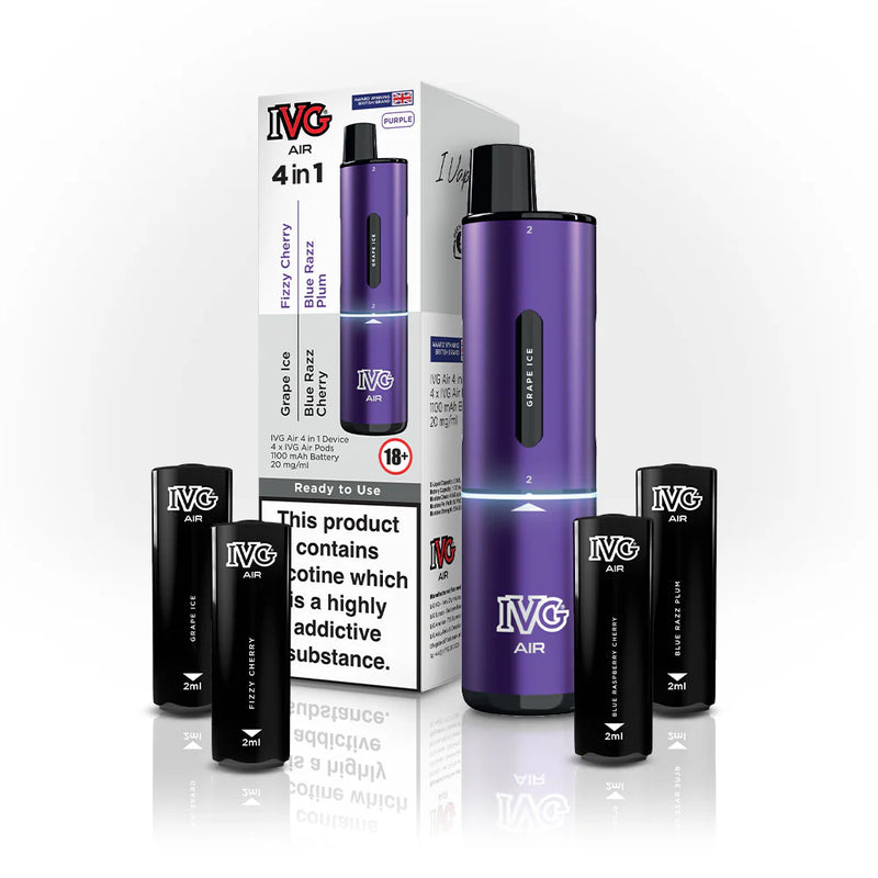 Load image into Gallery viewer, IVG Air 4-in-1 Rechargeable Disposable Vape Kit
