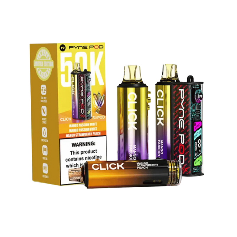 Load image into Gallery viewer, Pyne Pod Click 50k Prefilled Pod kit | Mango edition
