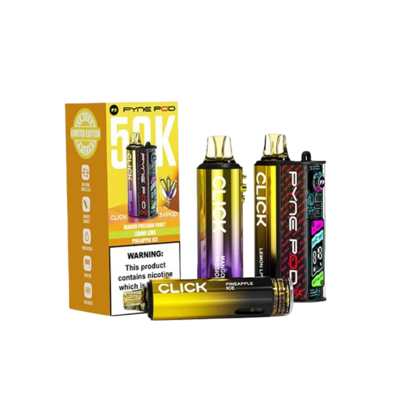 Load image into Gallery viewer, Pyne Pod Click 50k Prefilled Pod kit | Yellow Edition
