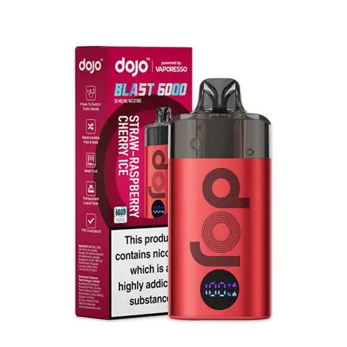 Load image into Gallery viewer, Vaporesso Dojo Blast 6000 Prefilled Pod Device | Straw Raspberry cherry ice
