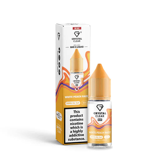 Load image into Gallery viewer, Crystal Clear Nic Salt E-Liquid | White Peach Razz
